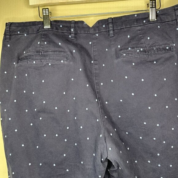 Boden Rachel Navy Polka Dot Chino Shorts - Size 14 - Picture 8 of 11
